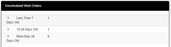 Unscheduled Work Orders
