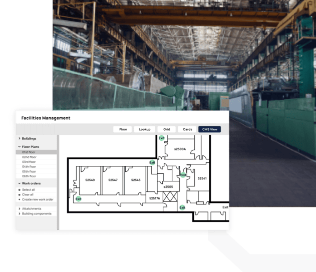 EAM map of industry warehouse