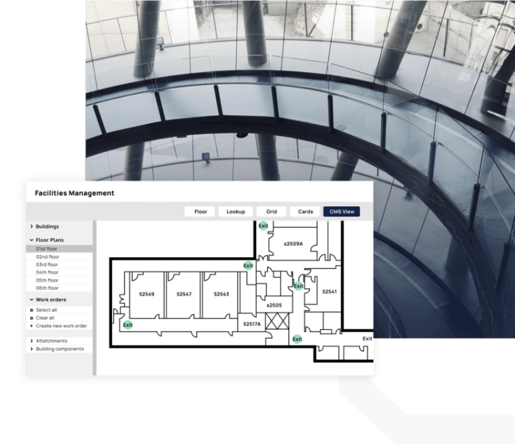 CMMS facilites management by floor mapping