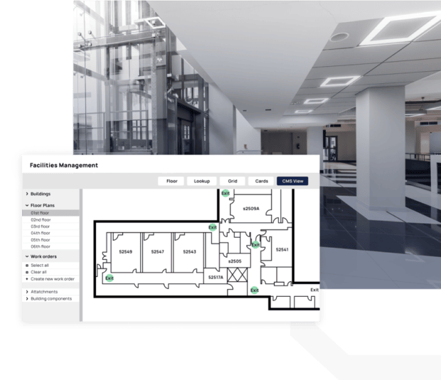 Facilites management floor planning CMMS display Facilites management floor planning CMMS display